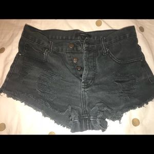 Black high waisted shorts